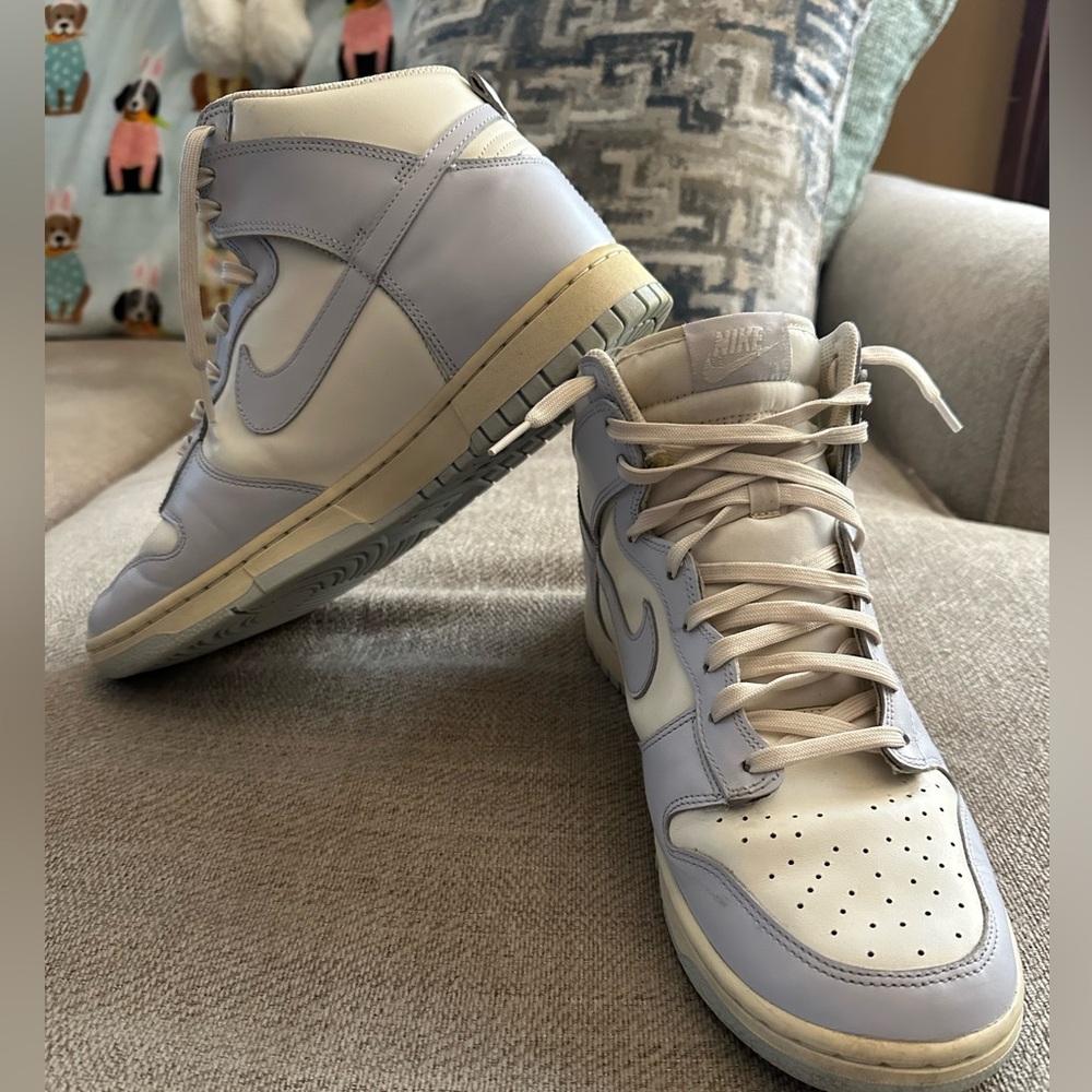 Nike Dunks High Football Grey Pale Ivory Blue